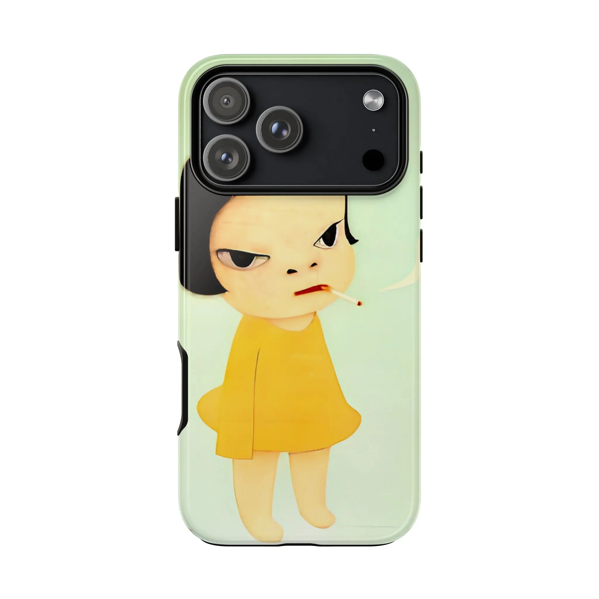 Yoshitomo Nara Inspired Tough iPhone Case – Fighting Bunny, Devil