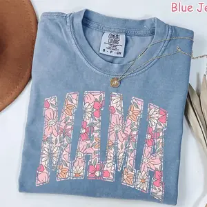 Comfort Colors Boho Floral Mama T-Shirt, Trendy Mom Tee, Cute Mother’s Day Gift, Oversized Spring Shirt, Cute Mom Outfit, Gift for Mom
