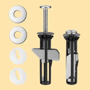 2-Pack Universal Toilet Seat Bolts Kit | Heavy Duty Replacement Hardware for 14–20 mm Mounting Holes | Anti-Slip Stable Fit for Standard Toilet Seats