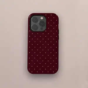 Trendy Polka Dot Aesthetic iPhone Case Cover Protector, Fall Winter Essential, Romantic Gift for Couples, Shockproof Magnetic Design, Fits iPhone 11-17 Series
