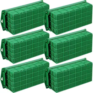 6 Packs Floral  Cage Rectangle Flower Cage Holders with Floral  Flower Arrangement Supplies for  ,  Wedding Decorations, 11.8 x 4.3 x 3.1 Inches