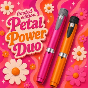 Reusable Research Pen V2 Design - Petal Power Duo Colors! Bring some color to your laboratory research supplies!