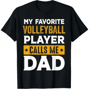 Proud Volleyball Dad Father's Day Funny Volleyball Daddy T-Shirt,Made in USA