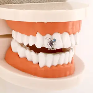 5 pcs Hip Hop Style  Tooth Jewelry Unique Tooth Grills Durable Synthetic Zircon Perfect for Men Dental Accessories Fashion Statement Piece