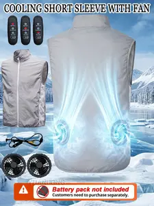 Summer Outdoor Fishing Vest, Fan Cooling Sleeveless Shirt, USB Cool Vest, Lightweight Breathable Washable, Suitable for Outdoor Activities