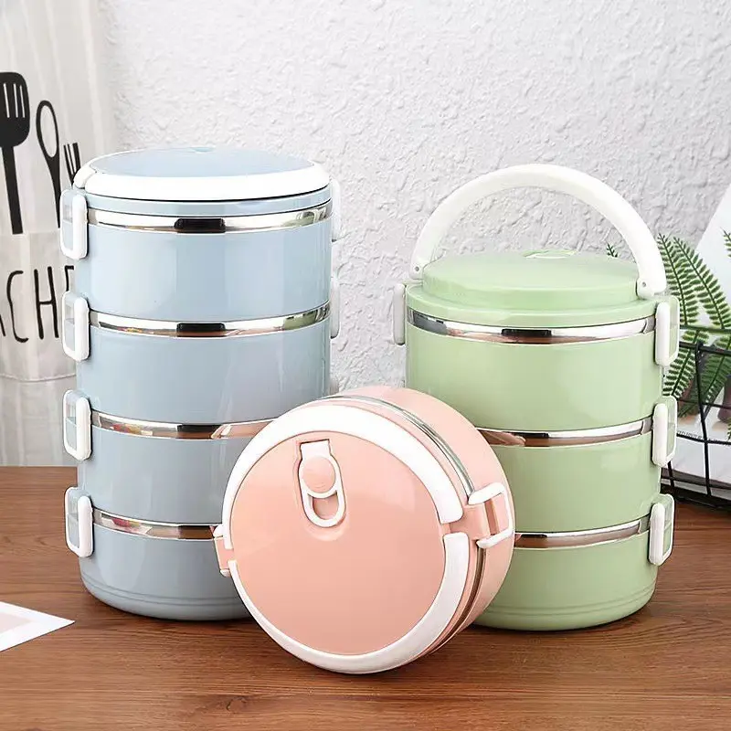 304 Stainless Steel Insulated Lunch Box, Thermal Lunch Box, Dual-Layer Multi-Layer Student Bento Box, Large Capacity Portable Food Container
