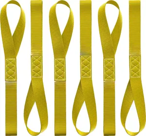 Heavy Duty Soft Loops Pack of 6-1.5 x 17 Tie Down Anchor Straps for Use w/Ratchet Strap Hooks  3000Lb Load Capacity & 10,000Lb Break Strength   for , , Roof Rack, Etc.