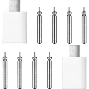 8 Pcs Rechargeable Fishing Bobbers with 2 Pcs Float Battery Charger Lighted Night Bobber Batteries Night Fishing Fishing Accessories Tackles