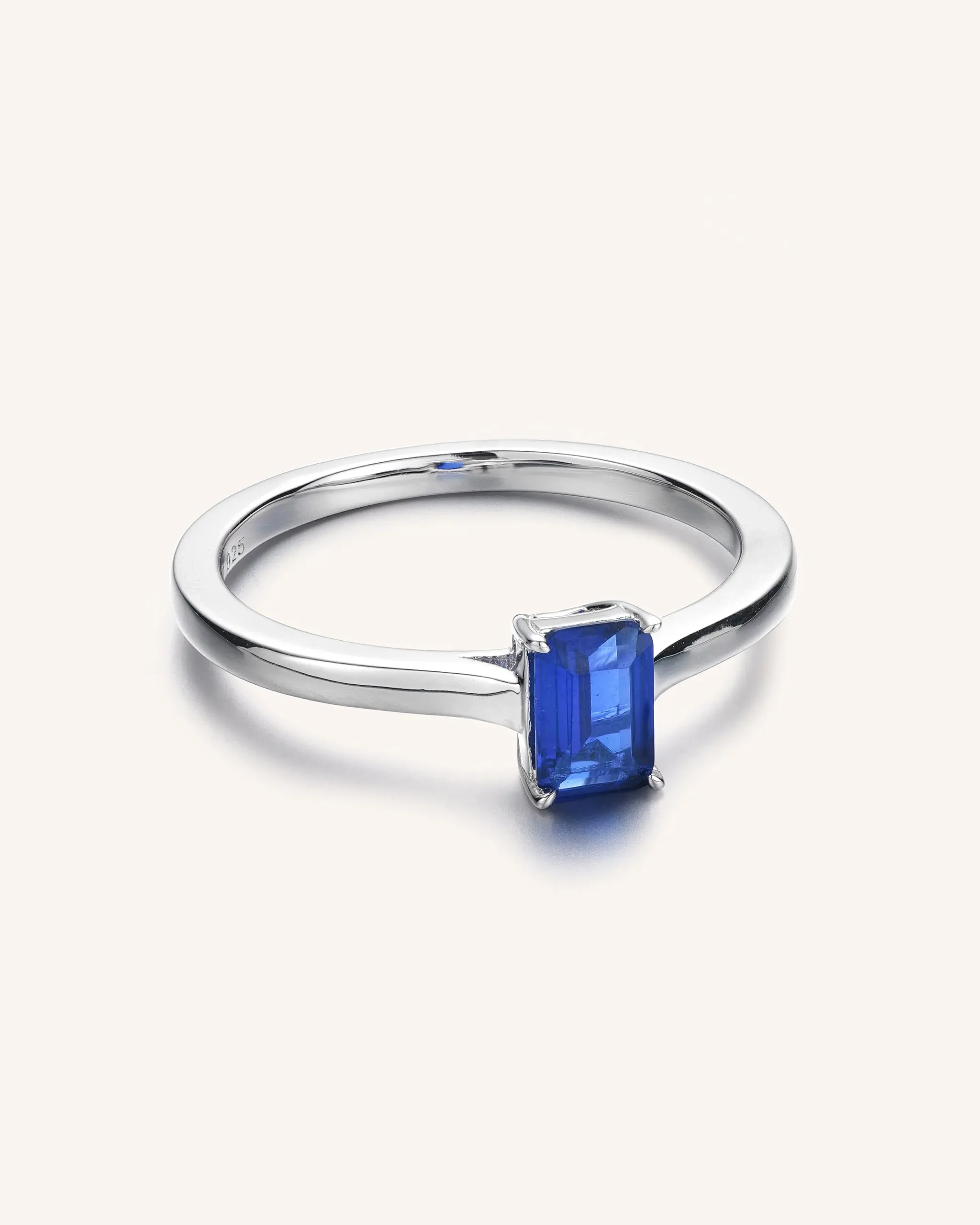 Mini Stacking Ring featuring Emerald Cut
