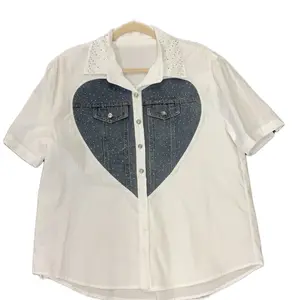 Denim heart shirt