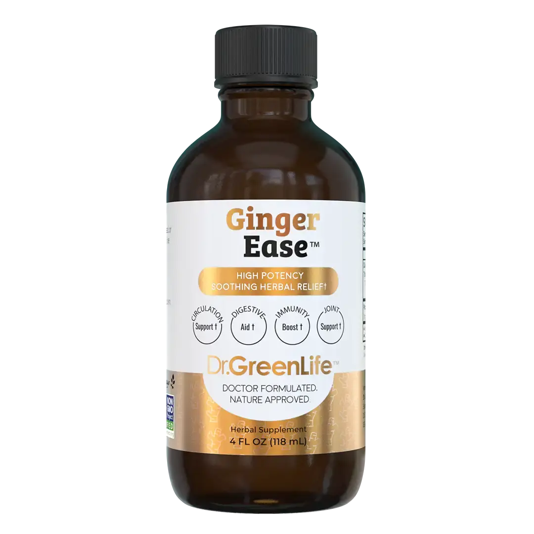 Dr. Green Mom Ginger-Ease High Potency Drops | Daily Digestive Wellness & Tummy Comfort Support | Herbal Botanical Supplement