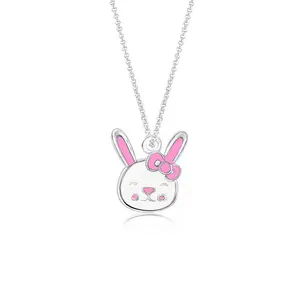 White Bunny White Gold Palladium Plating Girl's Pendant