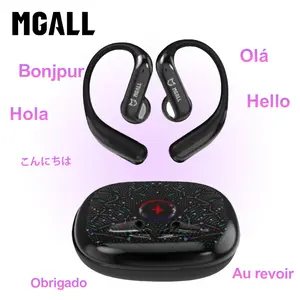 MGALL C16 Wireless Headphones Supports 169 Language Translation with 2025 Bluetooth 6.0 for Faster, Stable Connection & Low Power Use, LED Ambient Light, 360° Surround Sound, IPX5 Waterproof, Biomimetic Structure, Lightweight & Snug Fit