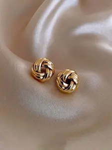 Women's Geometric Spiral Earrings, Metal Wind Design, Unique Daily Jewelry Accessories, Perfect Gift for Her, Trendy Ear Studs