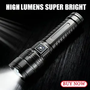 1pc Ultra Bright EDC Flashlight Rechargeable 5 Lighting Modes Telescopic Zoom COB Light - Must-Have Prepper Gear for Camping Hiking Emergency Outdoor Trips