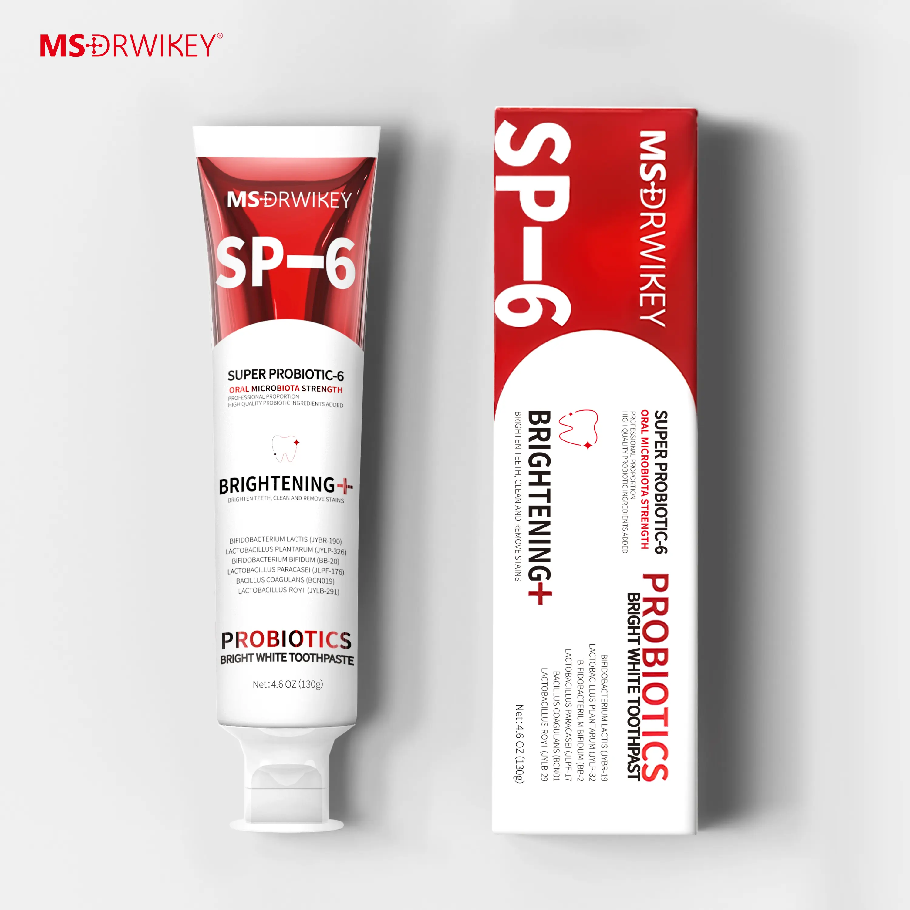 MS-DRWIKEY Super Probiotic SP-6 | Probiotic Oral Care for Enamel Repair & Long-Lasting Fresh Breath | 130g MS-DRWIKEY Super Probiotic SP-6 | Probiotic Oral Care for Enamel Repair & Long-Lasting Fresh Breath | 130g
