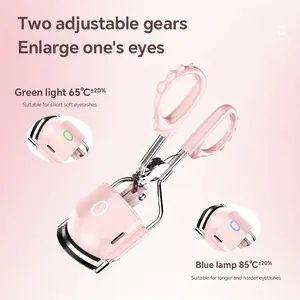 Newly Upgraded Four Generations of Heated Eyelash Curler, 24 Hours Long Lasting,  Temperature Control, Safe Anti-Burn Lash Curler, Quick Natural Curling Eye Lashes,Rechargeable Electric Eyelash Curler