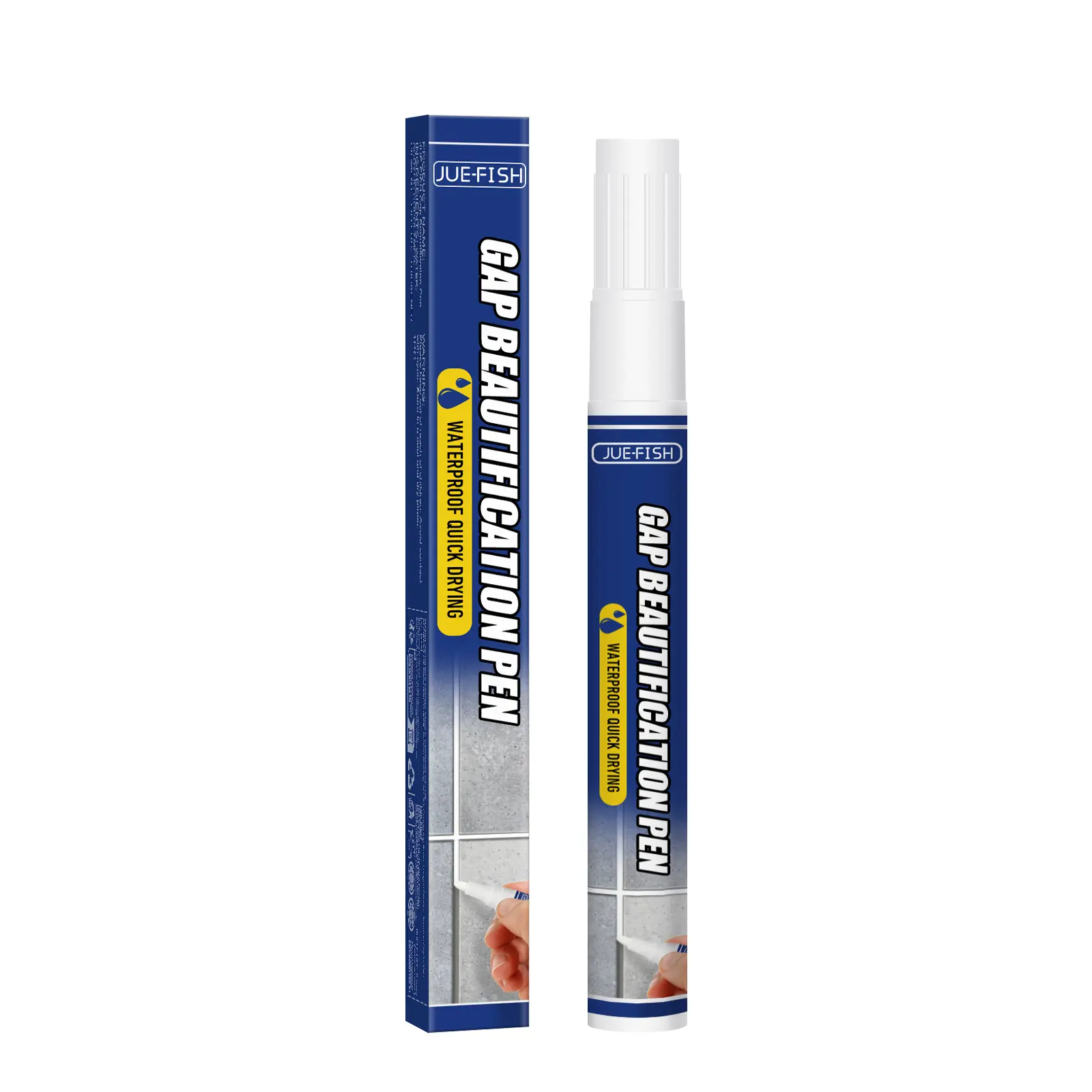 Jue-Fish Solvent-Based Deep Clean Remover Pen - Quick-Drying, Mildew-Resistant Pen-Sized All-Purpose Cleaner, Waterproof Sealant, Easy-Install for Household Items, Bathroom Floor Tiles