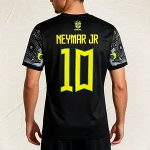 2425 Black Short Sleeve Special Edition Redeemer Five Star Neymar Jr Soccer Jersey