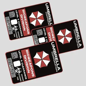 3pcs Umbrella Bio Debit Credit Card Cover Vinyl Skin Sticker