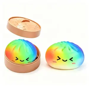 Slow Rising Food Shaped Squishy Toys, Steamable Squeeze Balls & Kawaii Plush Cushions, Sensory Fidget Gifts for Kids Adults Party Classroom Rewards