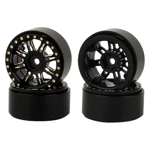 LonZeXy 1.0 Beadlock Wheels Set for RC 1/24 Axial SCX24 FMS FCX24 1/18 TRX4M Defender Bronco Upgrade Parts