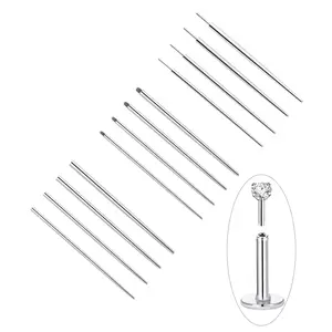 Taper Ball Grabber Tool For Changing 14g 16g 18g 20g Stainless Steel Threadless Push In Insertion Pins Flat Earrings Applicator External Internal Thread Ear/nose/lip