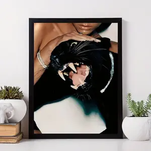 Panther Music Cover Impression Graphic Painting, Prints Poster Wall Art, Artwork Wall Painting For Gift