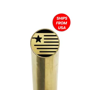 MOSAUS Mosaic Pin for Knife | USA FLAG | Brass or Stainless | Decorative Brass Knife Handle Pins