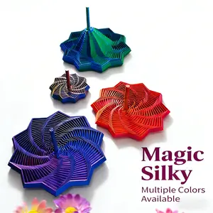 New 3D Printed Expanded Sensory Fidget Star Whirling Spiral Handle Stress Relief Hypnotizing Visual Satisfying Sight & Sound