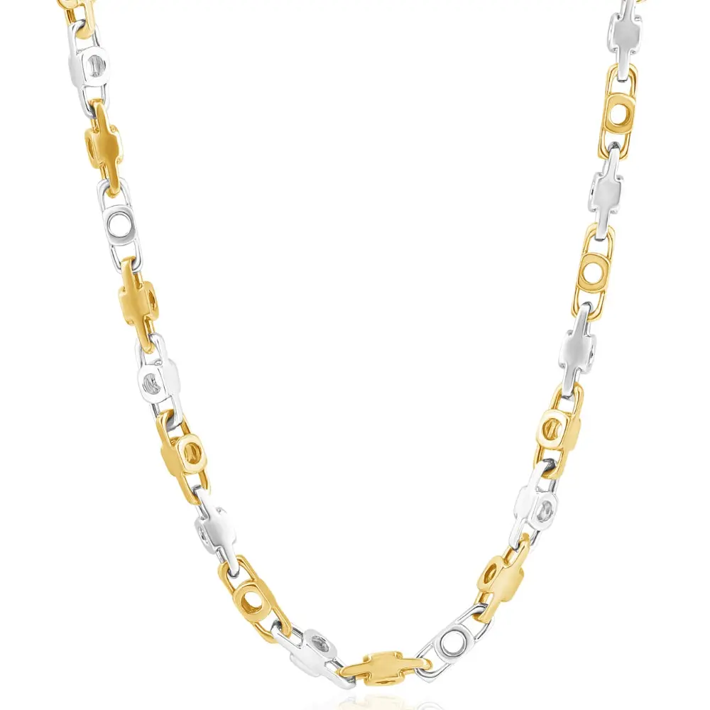 Men's 14k Gold (41gram) or Platinum (77gram) 5mm Link Chain Necklace 19"