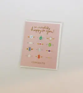 Congrats Rings Greeting Card - Engagement Card