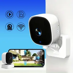 Smart Window Wall Security Camera,2.4G WiFi Wireless Connection,Remote Monitoring,IR Night Vision, 24/7 Indoor Outdoor Security Camera,Wall CCTV,IP Camera,Camera Systems,Home Security Camera,White indoor Security Camera,Men Gifts