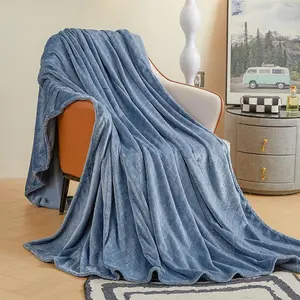 Soft Diamond pattern Flannel Blanket for the Sofa, Super Soft Throw Blanket, Lightweight Bed Blanket All Season Use, Anti-Static Microfiber Spring Blanket, Home Decor Gift for Women and Men