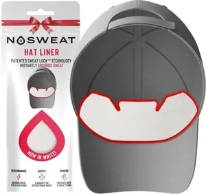 Nosweat Hat Sweat Liners 3 Pack with Bow Packaging Hypoallergenic Hat Liners Made in USA Patent Sweat Lock Technology