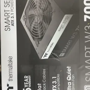 Thermaltake Smart W3 Series 80Plus Certified 700W Power Supply; ATX v3.1 Spec; 120mm FDB Fan; 5 Year Warranty; PS-SPW-0700NNFAWU-1