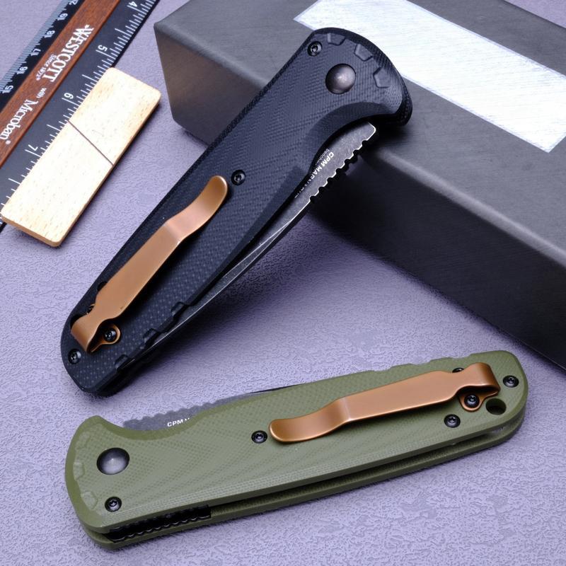 4300 practical folding knife with G10 handles and high-hardness steel, ideal for camping, driving, everyday carry, and package opening. Gift for men