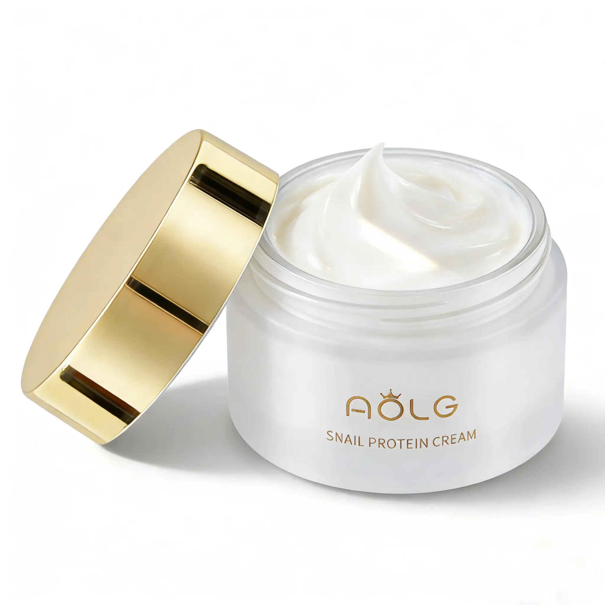 AOLG 98% Snail Mucin 50g Daily Face Gel Cream - Moisturize, Gentle for Sensitive Skin, Repairing, Anti-Wrinkle + Vitamin C Facial Serum Essence with Hyaluronic Acid for Radiant Skin
