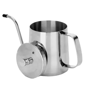 Mcilpoog Warrior Gooseneck Kettle 1.7 Liter for Pour Over Coffee and Tea with Temperature Indicator, Stainless Steel, 18/8, 304, for All Stovetops Camping Water Flow