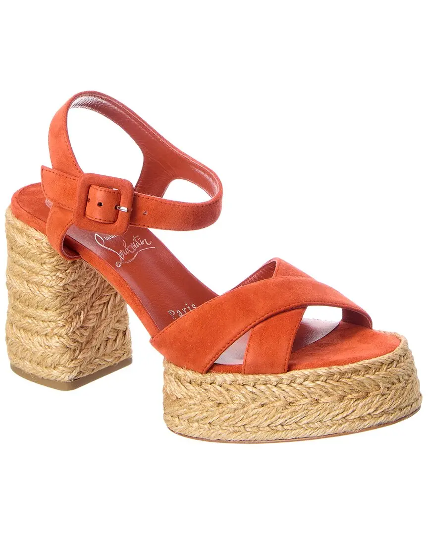 Christian Louboutin Calakala 85 Suede Platform Sandal