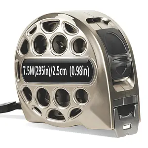 25FT Stainless Steel Measuring Tape, Double-Sided Scale Tape Measure, Portable Retractable Measure Ruler for Household Agricultural Industrial Woodworking, Portable Design