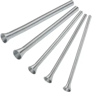 5-in-1 Spring Tubing Benders Kit, 1/4, 5/16, 3/8, 1/2 and 5/8 Inch Tube Bender Set for Copper Brass Aluminum and Thin Steel Tubes
