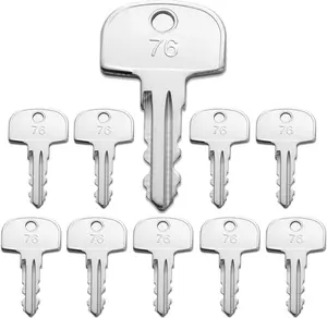 Heavy Ignition Keys, 10 Pack 601 Sany Key fits Sany Mini Excavator Crane Ferris Mower Bluebird School Polaris Snowmobile Broderson and Bus (601)