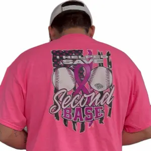Breast Cancer Awareness save second base- Support Breast Cancer Awareness Menswear Shirt Soft Top
