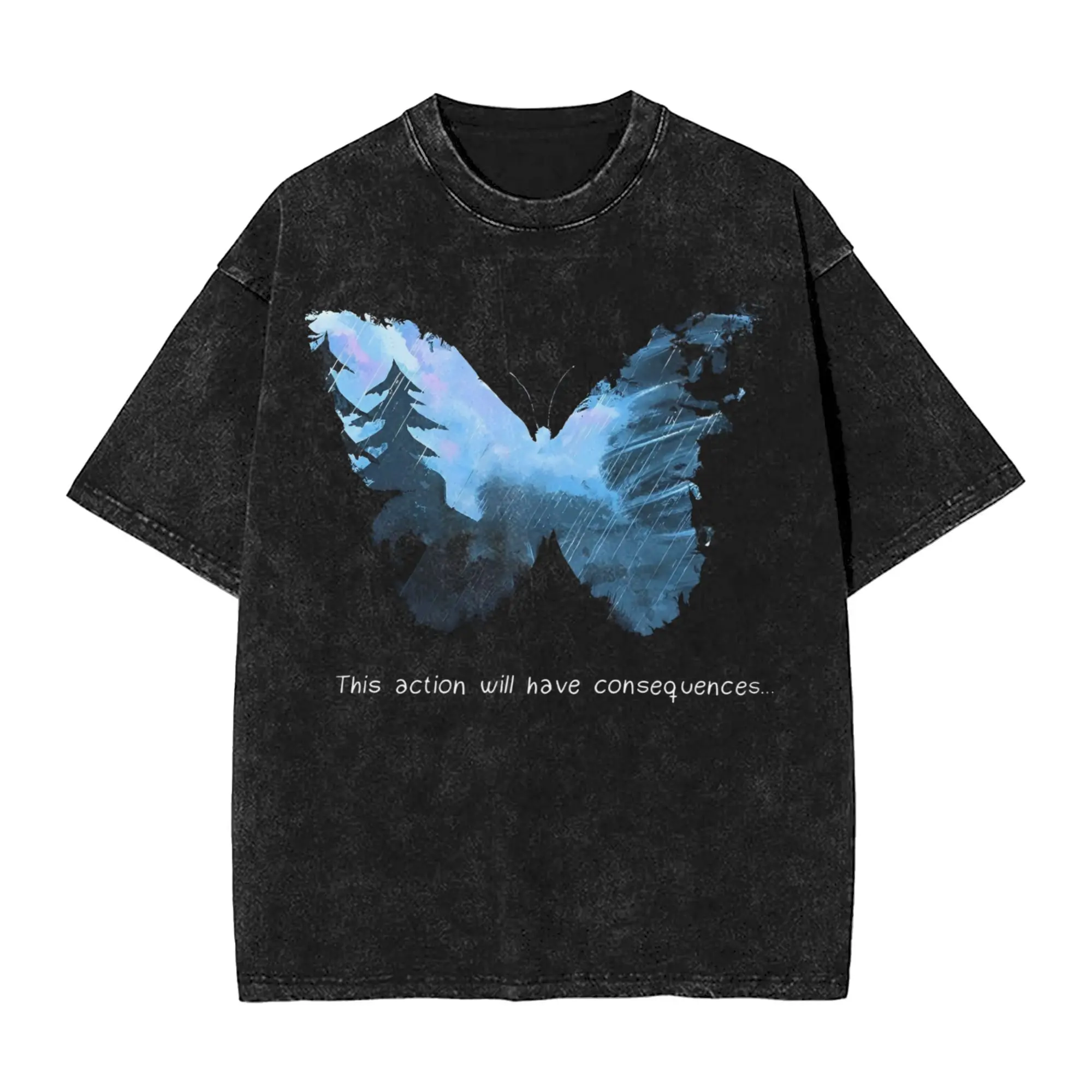 valentine shirts  Trapped by Destiny T Shirt Washed 100% Cotton 1Oversize T-Shirts Life Is Strange Vintage Tops Streetwear Graphics Printed Tees Fashion,fathersdaygift