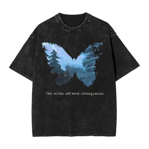 valentine shirts  Trapped by Destiny T Shirt Washed 100% Cotton 1Oversize T-Shirts Life Is Strange Vintage Tops Streetwear Graphics Printed Tees Fashion