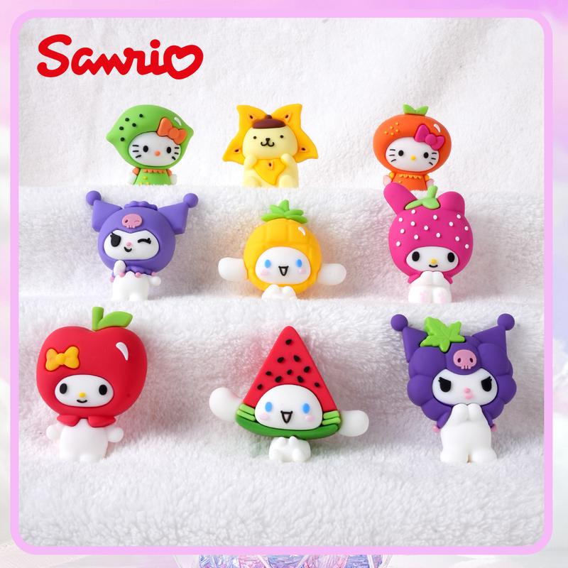1PC Officially Sanrio Mystery Blind Box Blind Bags Cute Fruits Pattern Blind Ball A Surprise Series Random One Hello Kitty My Melody Kuromi Pompompurin Cinnamoroll 3D Anime Characters Collectible Merch Desktop Decor Christmas Gifts For Friends