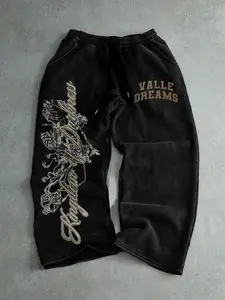 Men's Casual Sweatpants, Loose Fit, Drawstring Waist, Comfortable Street Style, Perfect for Daily, Sports, and Gatherings