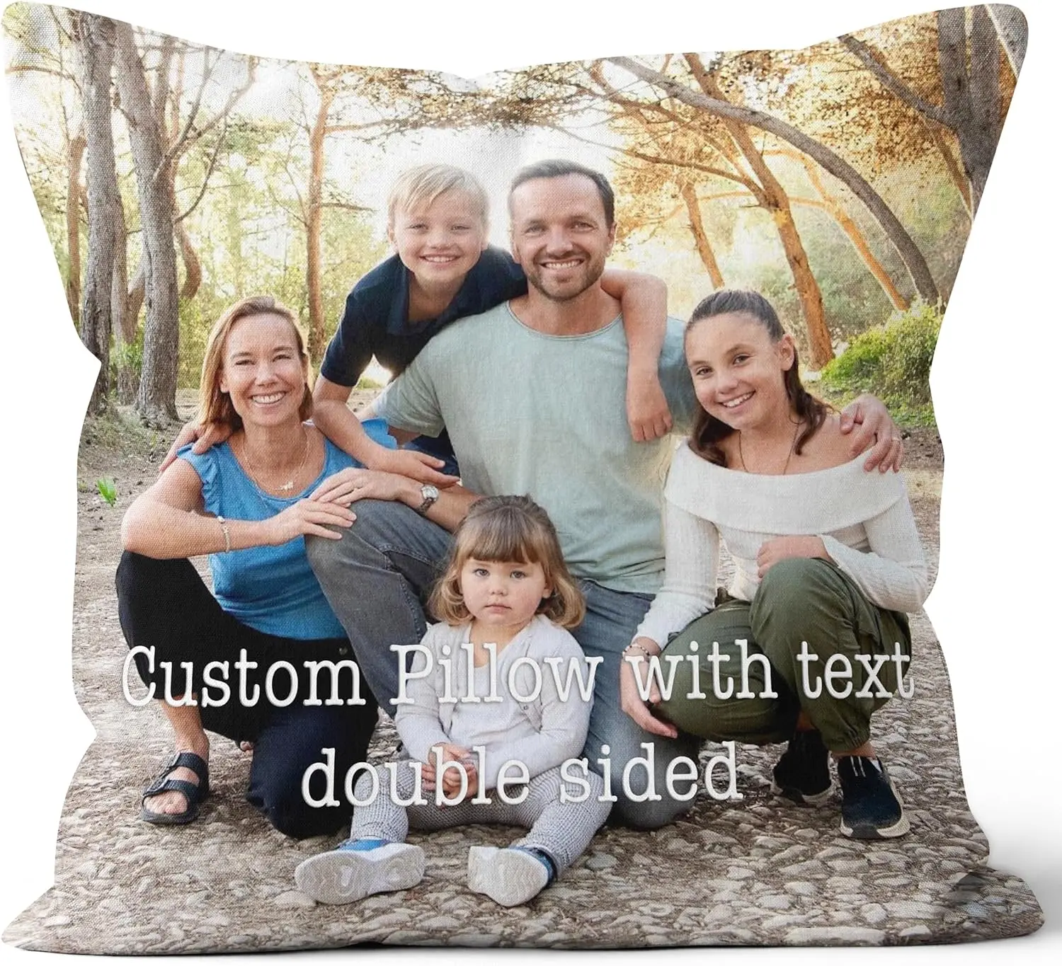 Custom Pillows with Picture | Ships Next Day, Made in USA | Double-Sided Pillow Cover with Zipper | Personalized Photo Pillow | Optional Insert | Custom Couple Gifts
