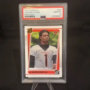 Donruss 2021 Ja'Marr Chase Portrait Card #262 GEM MT 10 Bengals WR Football Trading Card